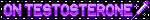 Blinkie of a pink syringe with text reading "On testosterone"