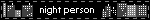 Blinkie of skyscrapers in the dark and text reading "night person"